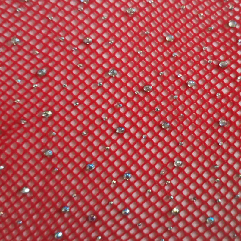 Sexy Glitter Small Mesh Thin Pantyhose Women Individuality Shiny Fishnet Tights Sell Well red one size