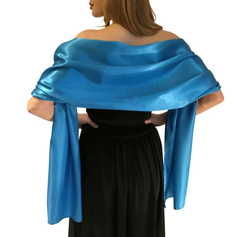 19 Colors Wrap Shaw Long Formal Wedding Party Ladies wrap shawl Elegant Evening Bridal shawl wrap fashion brand scarves lakeblue
