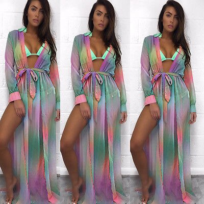 Sexy Print Floral Bikini Cover Up Women Beach Dress Beachwear Tunic Pareos Kaftan Robe Cover-up Bathing Suit Swimsuits 1