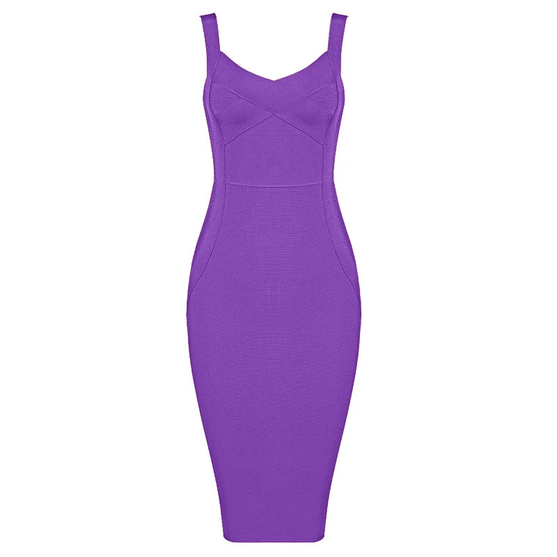 Celebrity Elegant Purple Pink Bodycon Rayon Bandage Dress Night Club Party Dress Vestidos