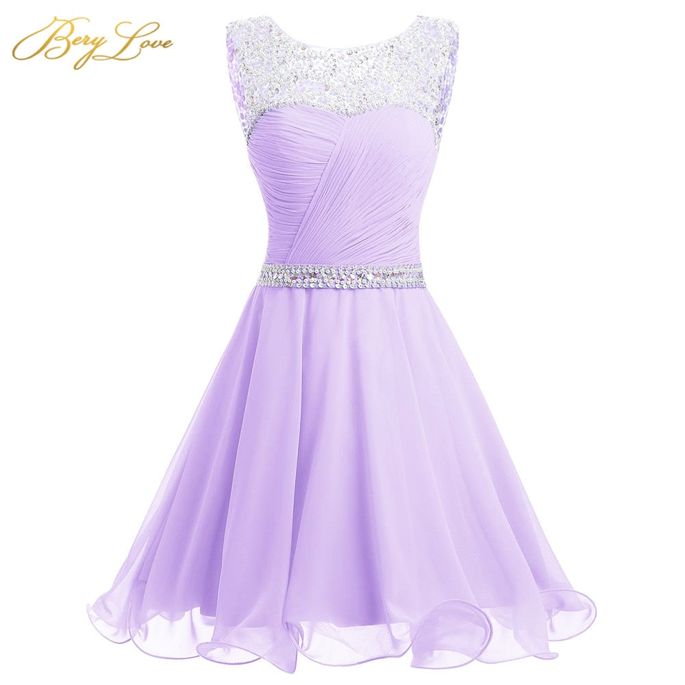 Royal Blue Short Homecoming Dress Mini Beaded Chiffon Homecoming Gowns Short Graduation Dresses Gowns Prom Dresses Lavender