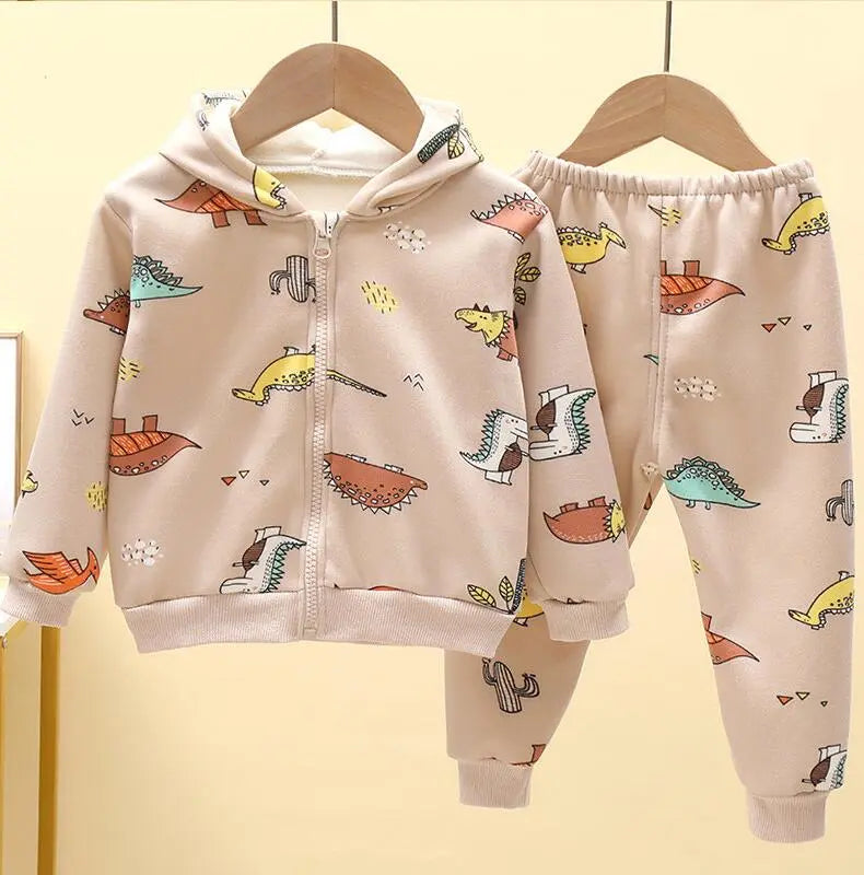 Toddler Baby Girls Boys Clothing Sets Winter Warm Down Jacket Clothes Sets Children Kids Snowsuit Coats Vest Pants Overalls as the picture 6