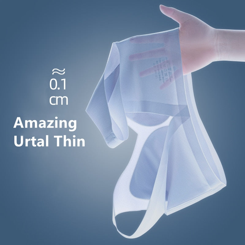 Sexy Ice Silk Bras Push Up Seamless Underwear Beauty Back Deep V Bralette Until Thin Lingerie