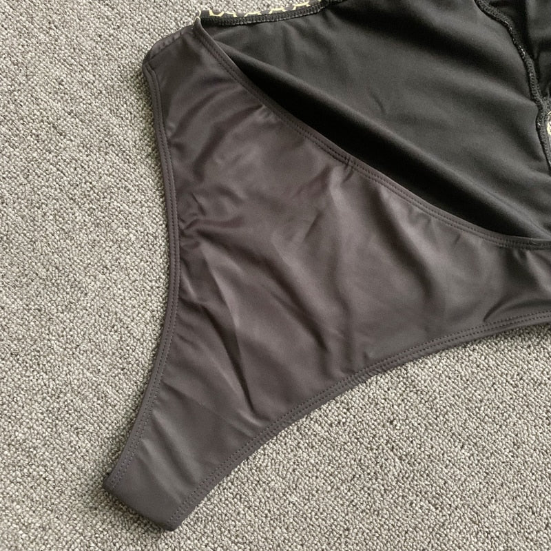 Beach Wear Swim Suit Sexy New Golden Print One Piece Swimsuit Swimwear - Bikini Deep-V Bathing Suits купальник женский