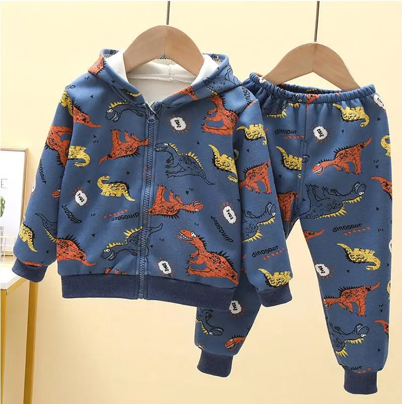 Toddler Baby Girls Boys Clothing Sets Winter Warm Down Jacket Clothes Sets Children Kids Snowsuit Coats Vest Pants Overalls as the picture 3