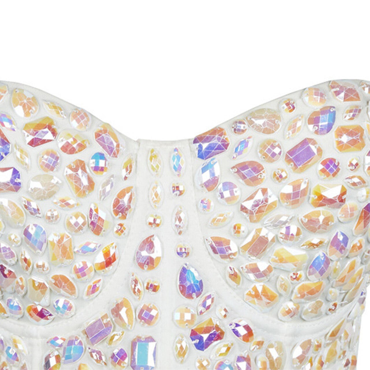 SXTHAENOO Gorgeous Rhinestone Pearl Pearl Corset Lingerie Wedding Bra Women Bra Cropped Camisole