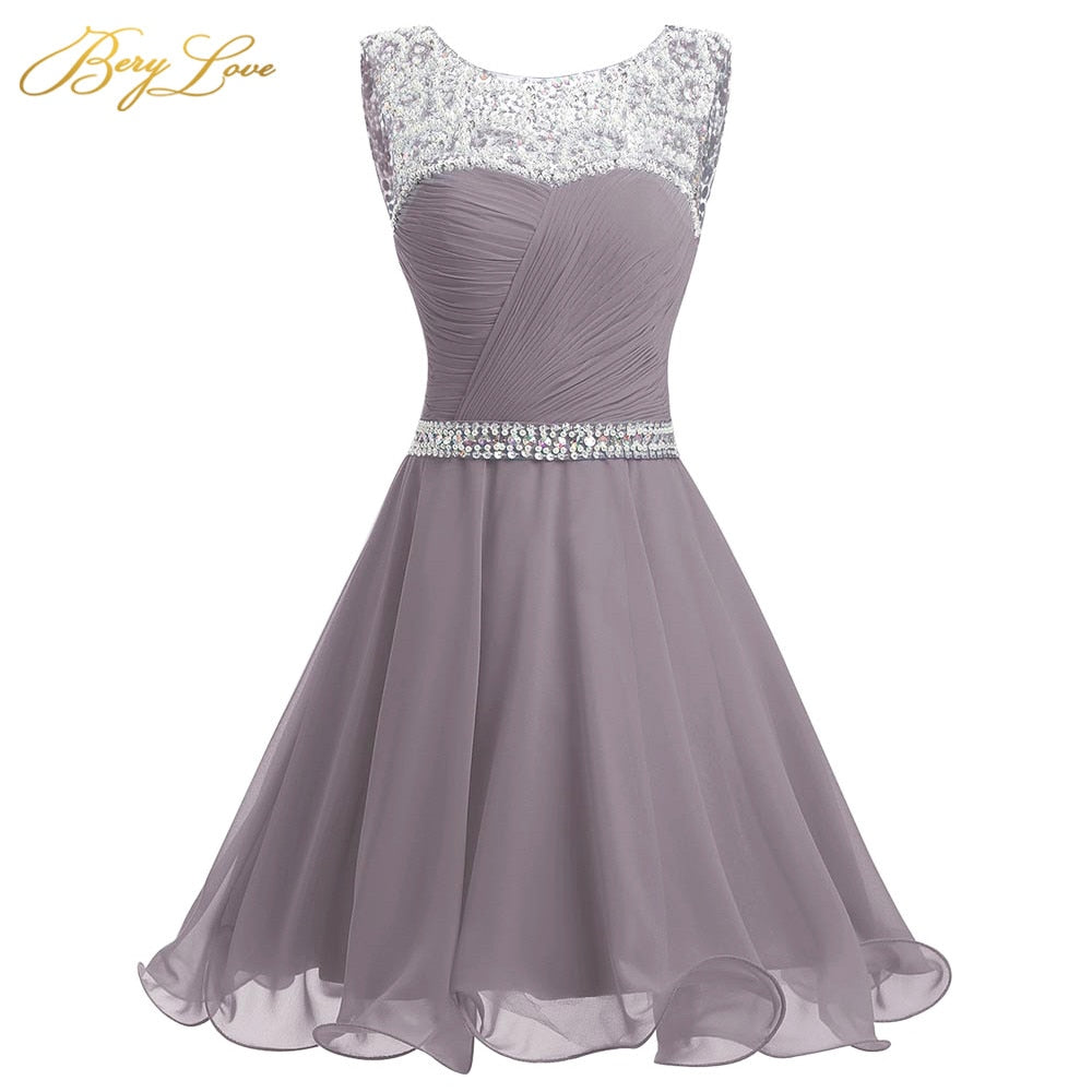 Royal Blue Short Homecoming Dress Mini Beaded Chiffon Homecoming Gowns Short Graduation Dresses Gowns Prom Dresses Grey