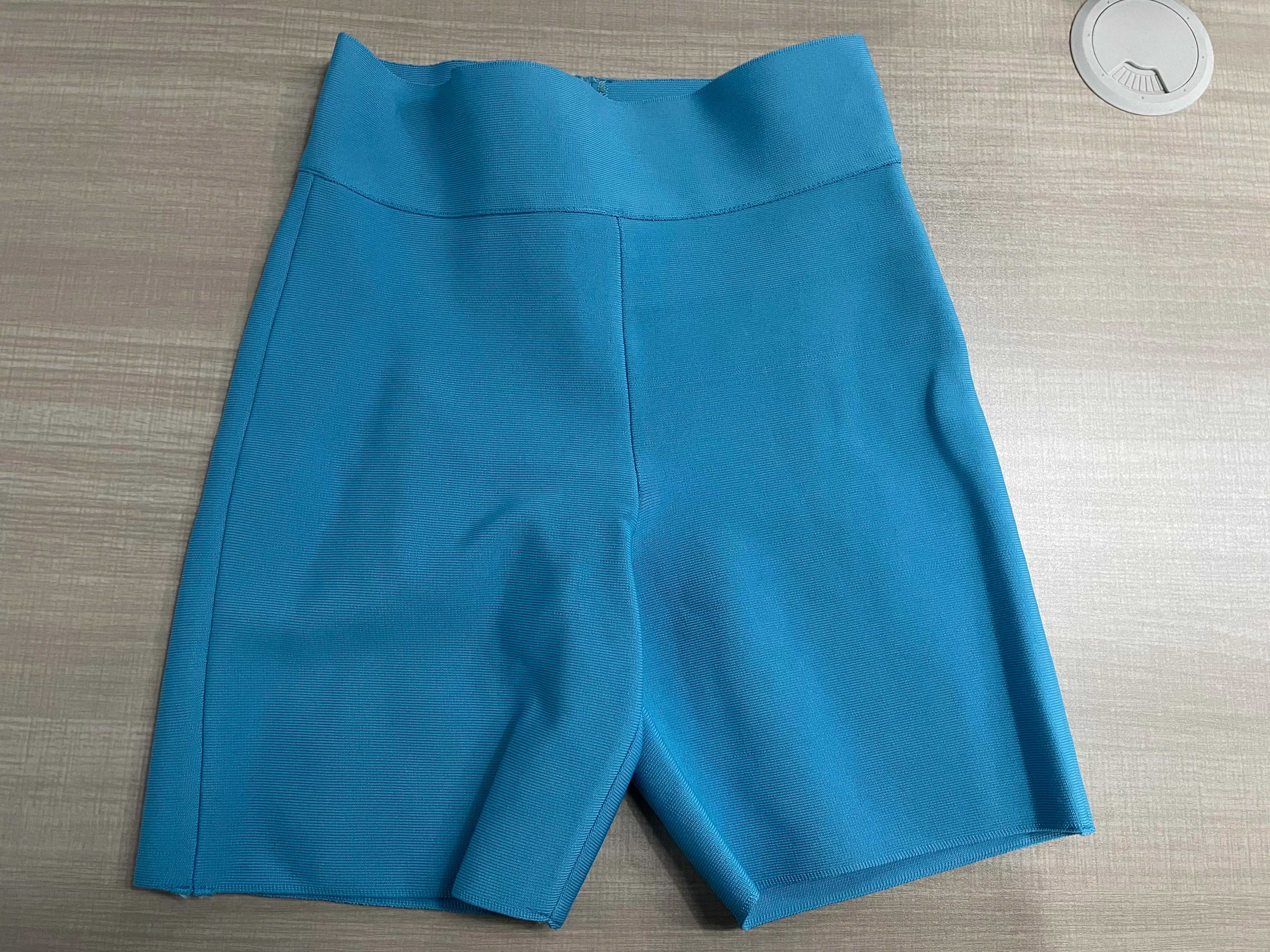 Women Sports Outfit Female Yoga Gym Fitness Black Gray White Running Rayon Bandage Shorts Pants Blue