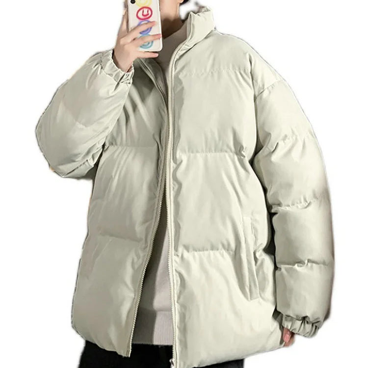 Winter Jacket Men Parkas Thicken Warm Coat Mens Stand Collar Jackets Solid Color Parka Coat Women Fashion New Streetwear M-5XL