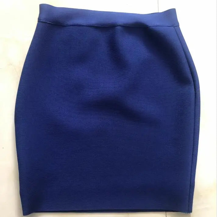 Wholesale Shipping Candy Color Sexy Women Bodycon Mini Bandage Skirt 2021 Designer Fashion Black Pencil Skirt Faldas 43cm