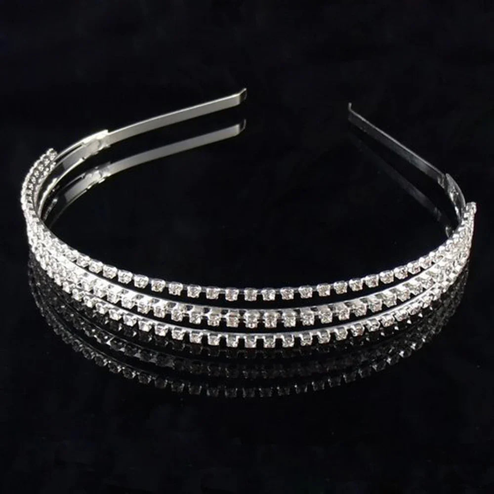 AINAMEISI Fashion Bridal Hair Accessories For Women Hairbands Pearl Crystal Rhinestone Wedding Crown Tiara Wedding Hair Jewelry