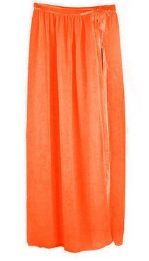 Summer Sexy Bikini Cover Up Swimwear Sheer Beach Maxi Wrap Bandage Split Skirt Sarong Pareo Casual Cover-up Beachwear Orange One Size