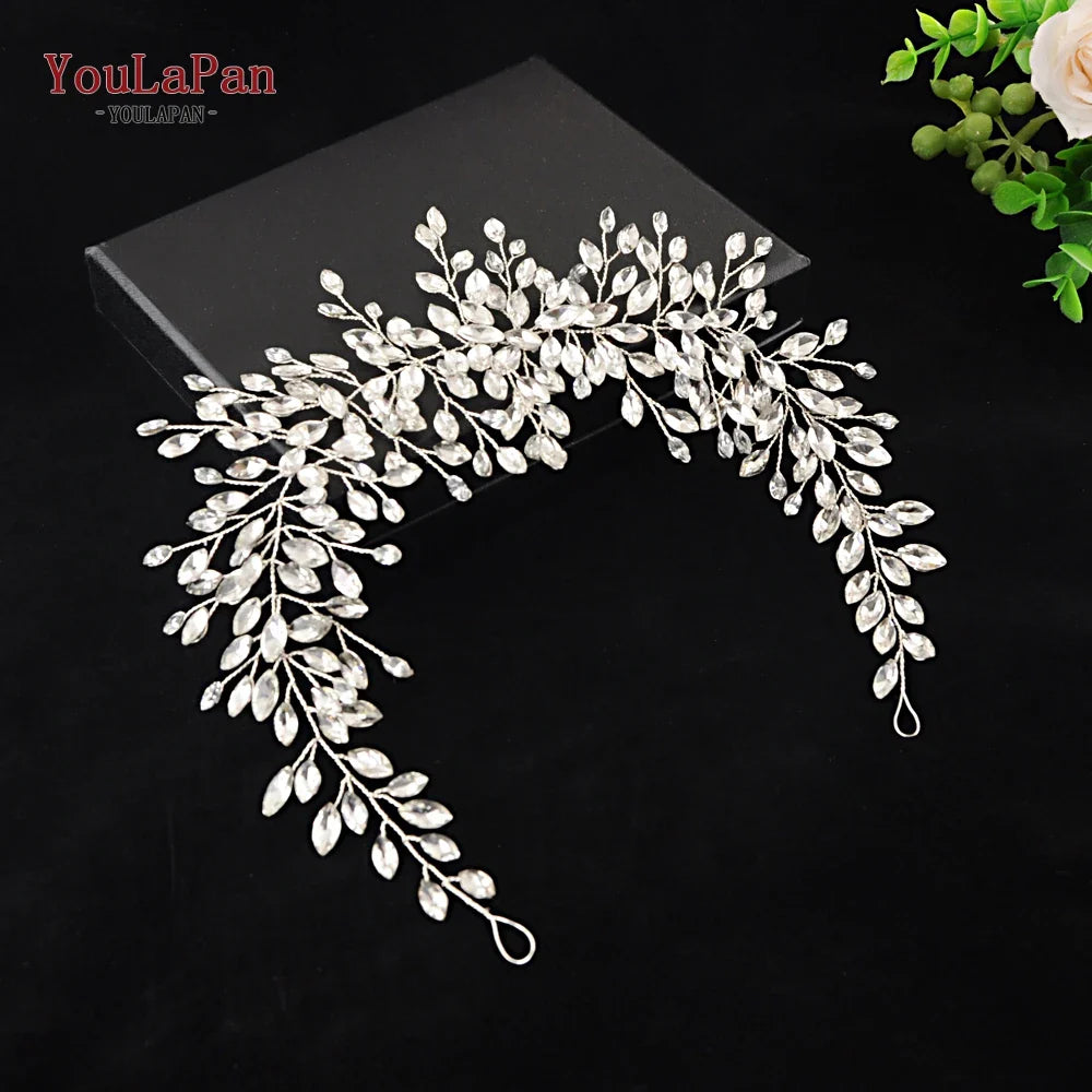 YouLaPan Fast Shipping Wedding Dress Belt Bridal's Belt Rhinestone Belt Wedding Bridal Sash Belt Silver Crystal Belt SH237