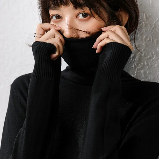 Cashmere sweater woman fashion 2019 women turtleneck cashmere sweater women knitted pullover women sweater Casual tops M-XXXL black