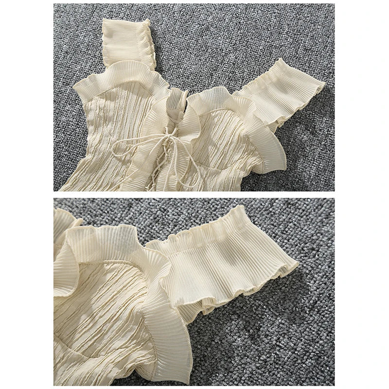 New Korean Fashion Sexy Slim Summer Tops White Black Casual Tank Top Women Bandage Sleeveless Crop Top Zipper Woman Clothes