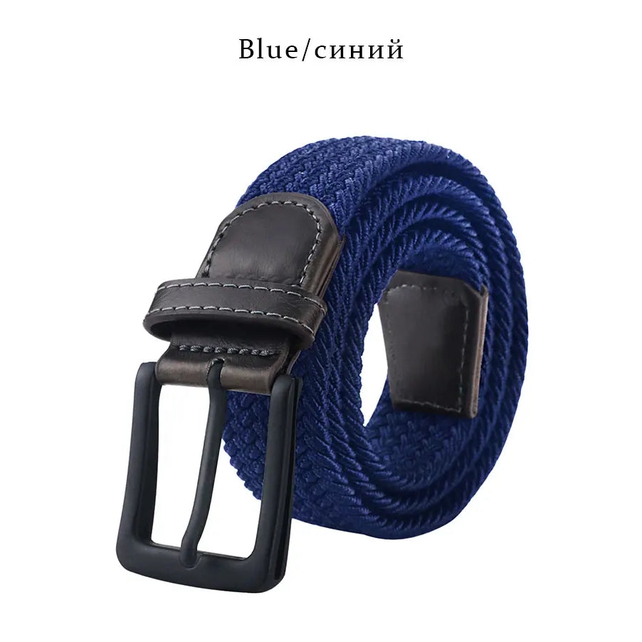 MaiKun Canvas Belts for Men Fashion Metal Pin Buckle Military Tactical Strap Male Elastic Belt for Pants Jeans