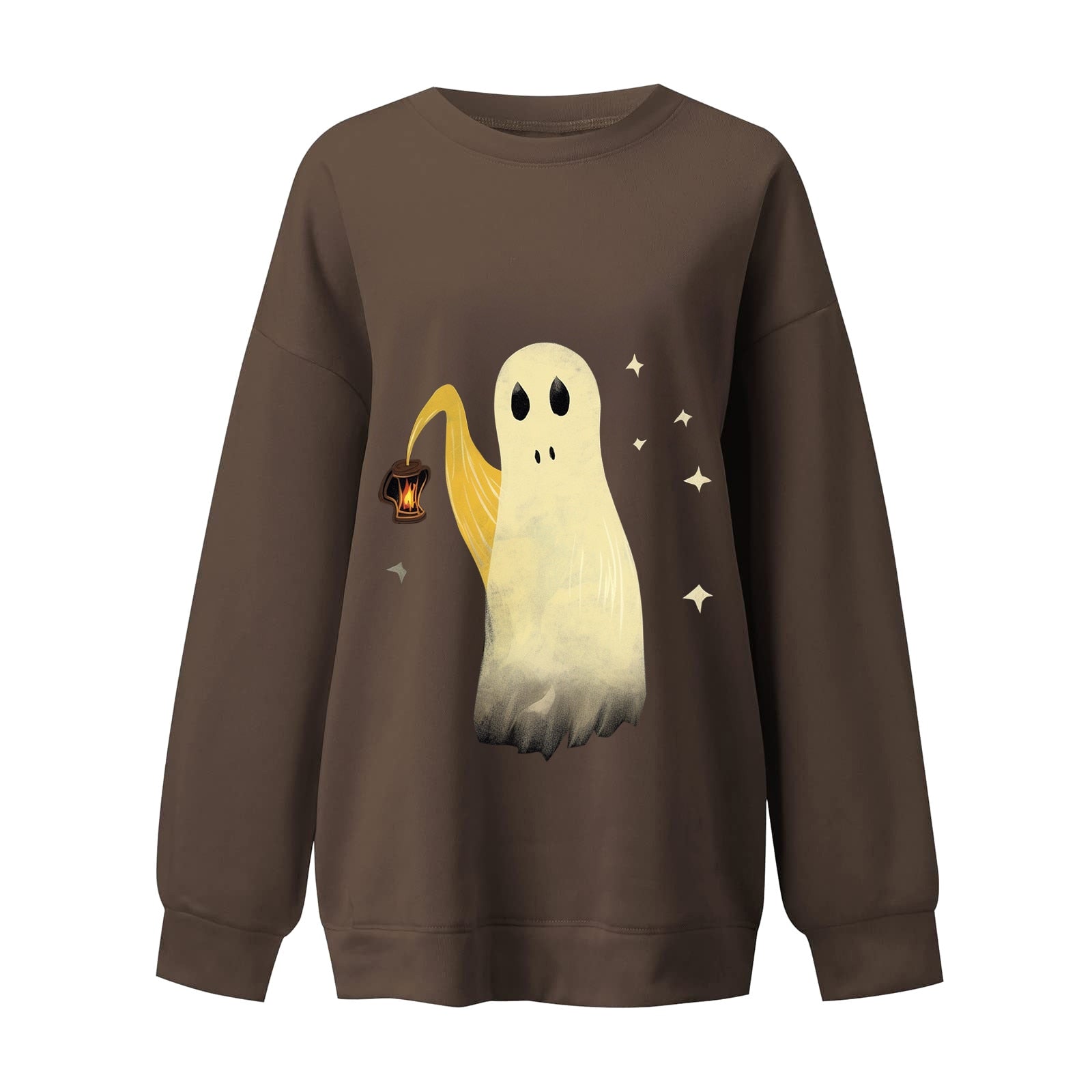Halloween Sweatshirt Grimace Sweatshirts Ghosts Sweater Personality Women Sweatshirts Round Neck Sudadera Long Sleeve Outfits
