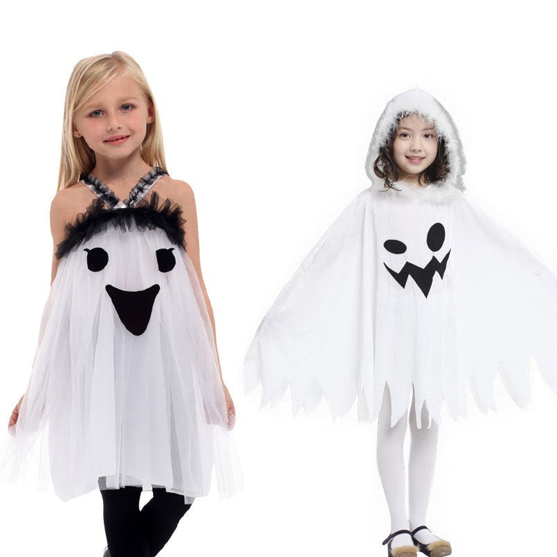 Halloween White Hooded Ghost Dress AMAIO