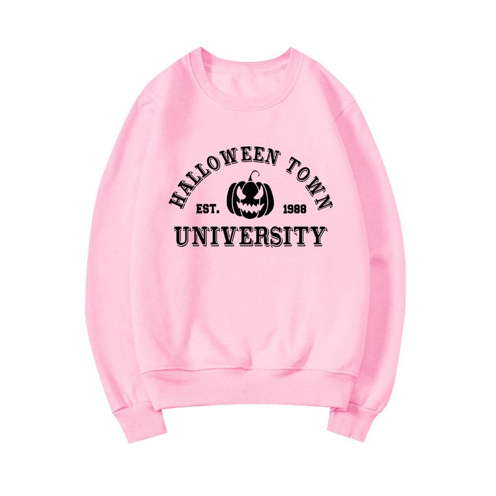 Halloweentown University Crewneck Sweatshirt Halloween Town Est 1998 Pullovers Fall Halloween Hoodies Pumpkin Sweatshirts Hoodie