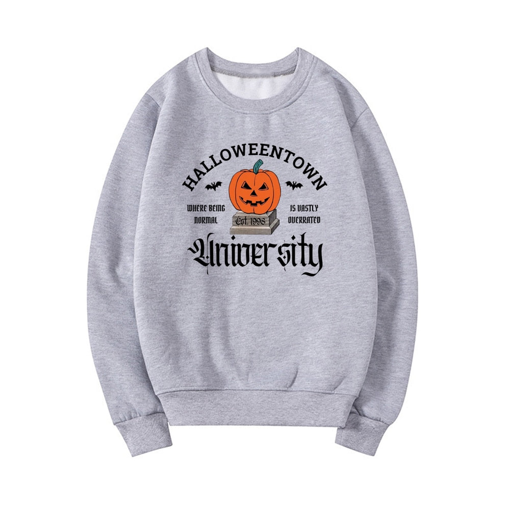 Halloweentown University Sweatshirt Halloweentown Est 1998 Pullover Fall Halloween Sweatshirt Vintage Halloween Town Hoodie Tops