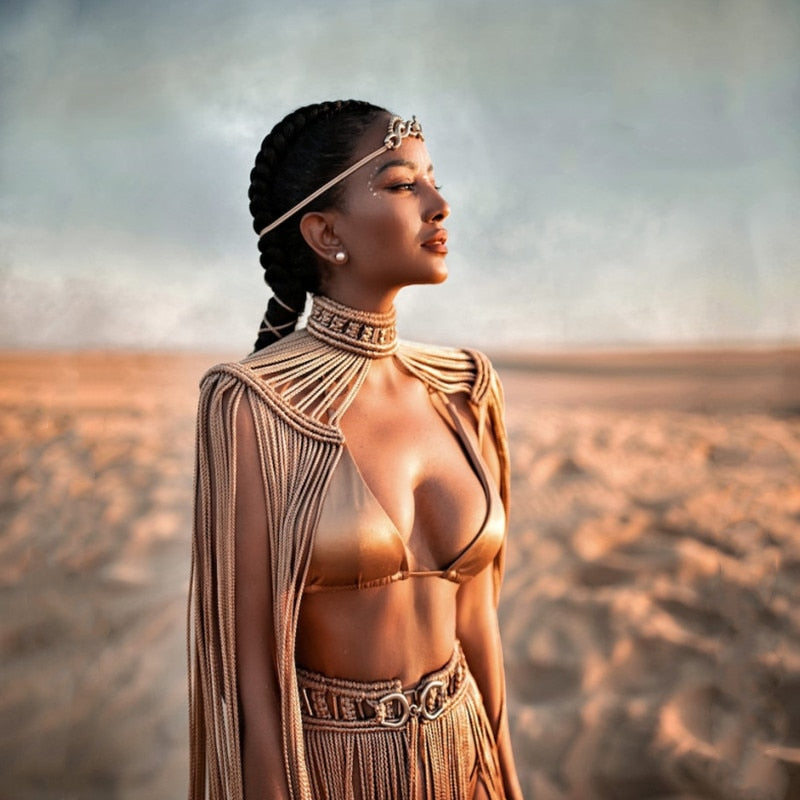 Hand Crochet Knitted Women Bikini Cover Ups 2024 Summer Holiday Beach Bathing Suit Sexy Hollow Out Skirts Matching Set