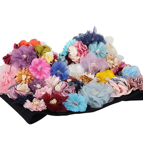 Plus Size Sexy 3d Flowers Crop Top Fashion Sling Corset Top Festival Outfit Rave Club for Women Party Elegant Sweet Bra