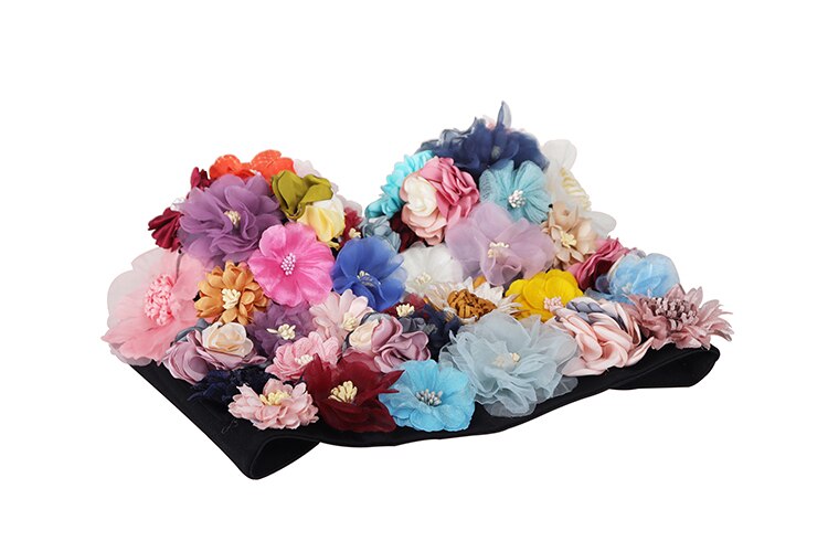 Plus Size Sexy 3d Flowers Crop Top Fashion Sling Corset Top Festival Outfit Rave Club for Women Party Elegant Sweet Bra