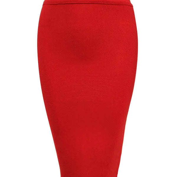 16 Colors Tight Pink Green Black Rayon Knee Length Bandage Skirt Night Club Party Skirt No 11 color