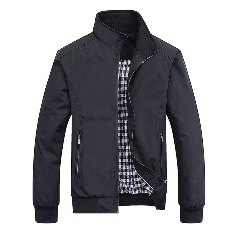 Spring Autumn Casual Solid Fashion Slim Bomber Jacket Men Overcoat Baseball Jackets Men's Jacket