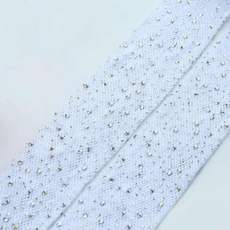 Sexy Glitter Small Mesh Thin Pantyhose Women Individuality Shiny Fishnet Tights Sell Well white one size