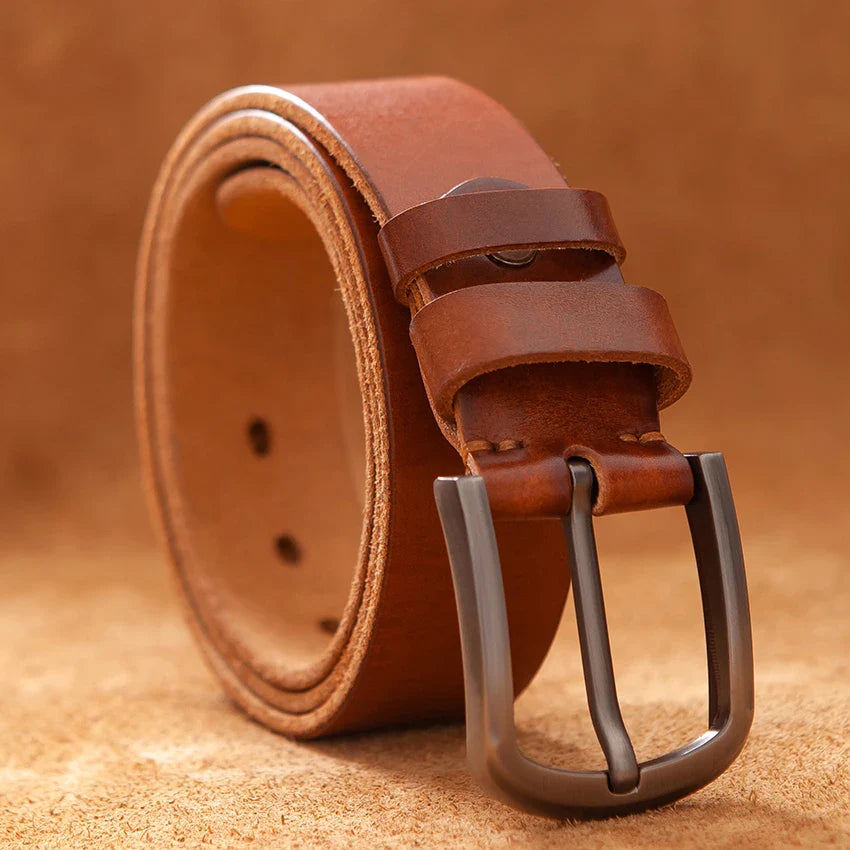 Top Cow genuine leather belts for men luxury designer high quality fashion style vintage brown cowboy male belt brown