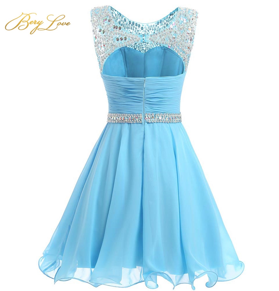 Royal Blue Short Homecoming Dress Mini Beaded Chiffon Homecoming Gowns Short Graduation Dresses Gowns Prom Dresses