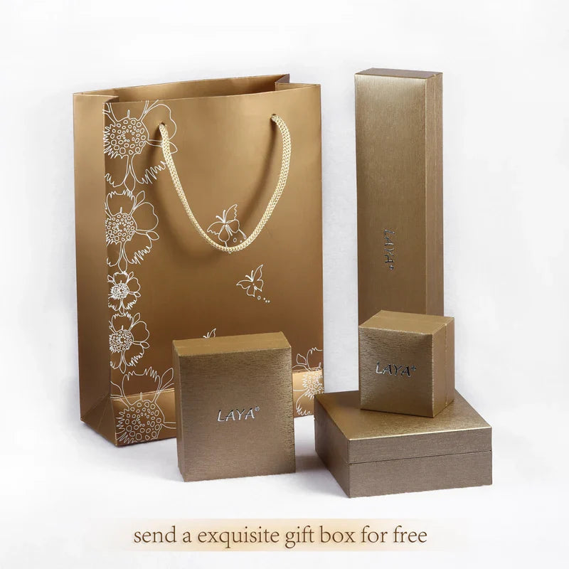 LAYA Necklace For Women White Shell Flower Shining Zircon Handmade Enamel 925 Sterling Silver Engagement Wedding Party Jewelry