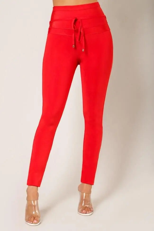 Black Grey Pink Rayon Bandage Pant Sexy Fashion Celebrity Pant