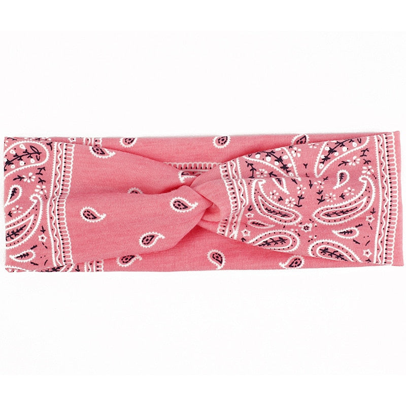 Headband 2024 New Light Weight Headbands Hair Accessories Woman Summer Bohemian Bandanas Elastic Wide Knitted Knotted Hair Bands 01