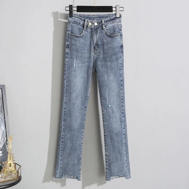 Women's Spring Autumn Fashion 3 Pieces Outfits 2024 Student Korean Casual Shirts+Sweater Vest+Straight Jeans Set Lady Streetwear Pants