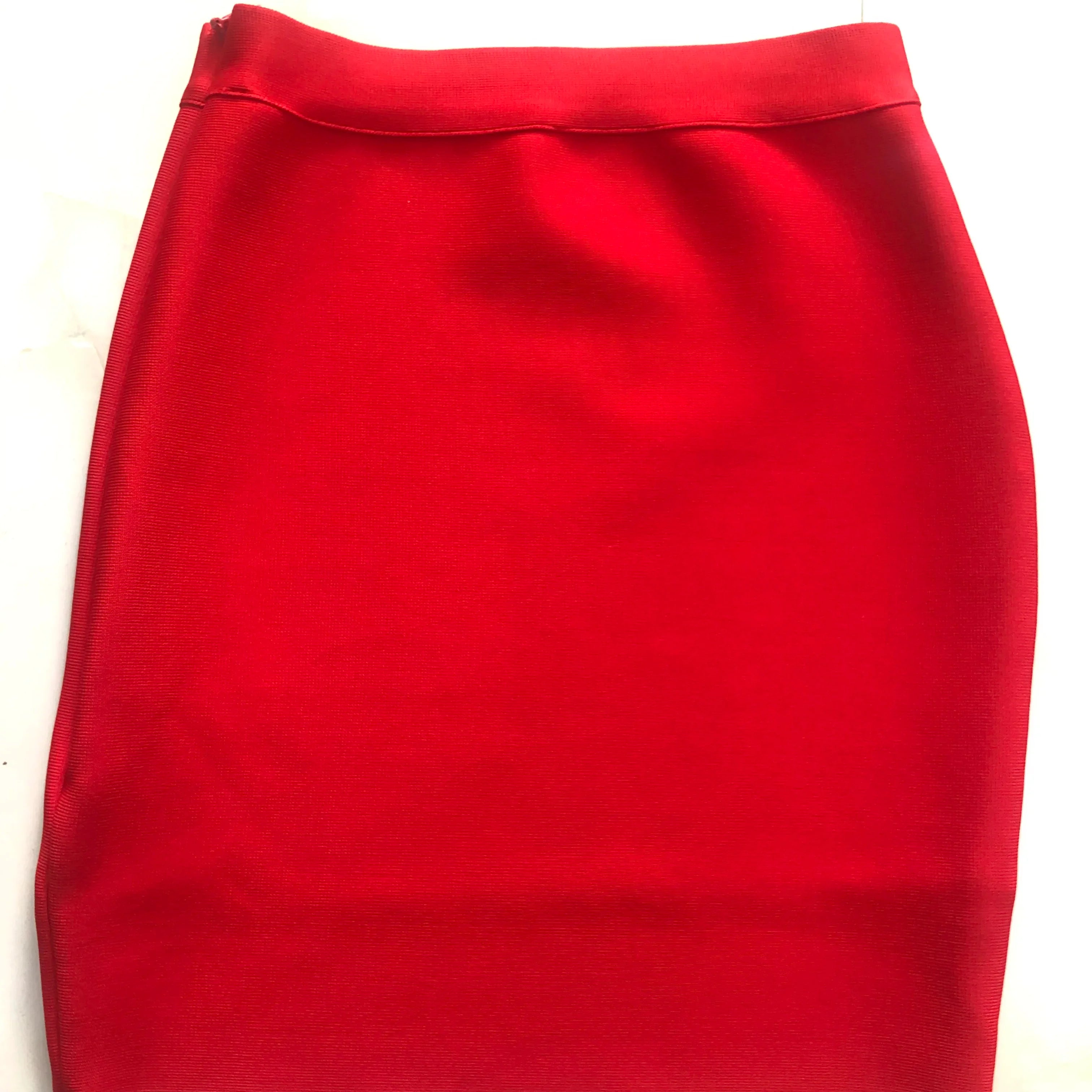 Wholesale Shipping Candy Color Sexy Women Bodycon Mini Bandage Skirt 2021 Designer Fashion Black Pencil Skirt Faldas 43cm Red
