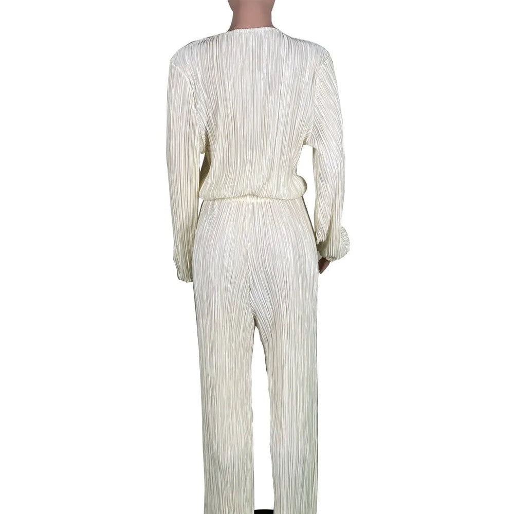 High Elasticity Two Piece Set for Women Long Sleeve O neck Tops Women's Tracksuit Female Casuals Home Loose Wide Leg Pant Sets