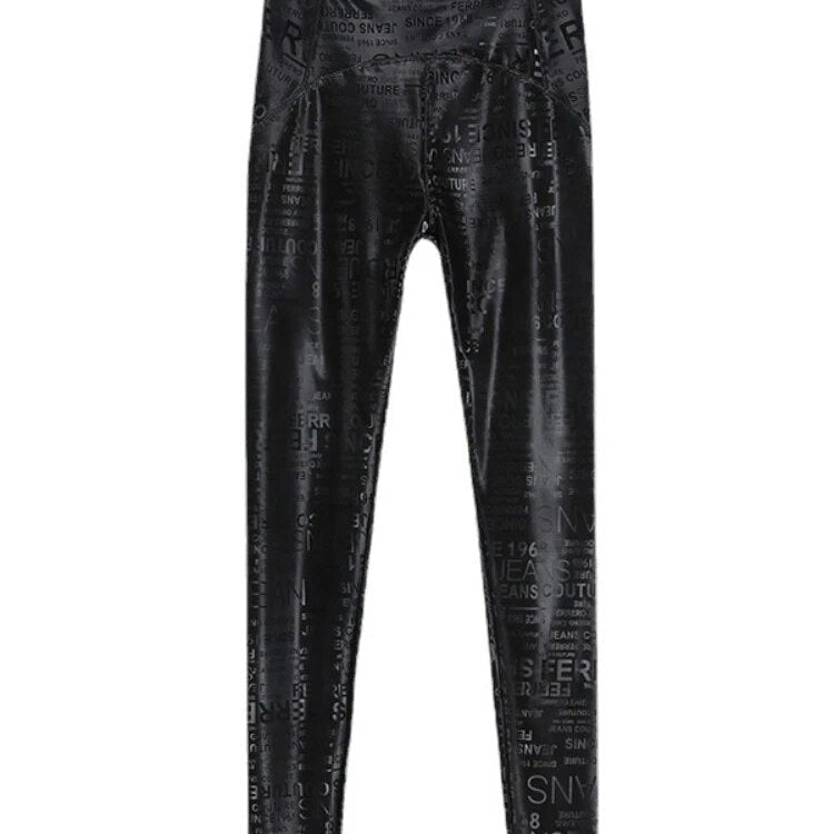 High Waist Leggings Women 2024 Autumn/Winter New Sexy Women PU Pant Black High Waist Pencil Pants Leggings Women Streetwear Yoga