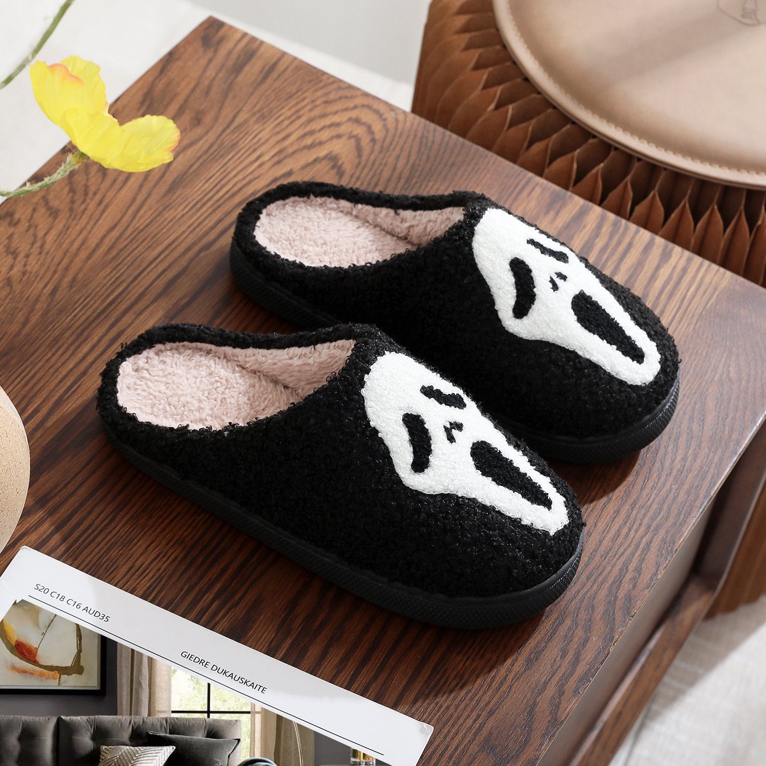 Home Winter Grimace Warm Indoor Cotton Slippers