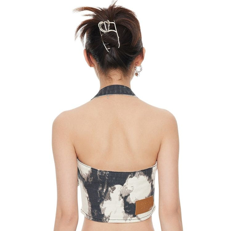 Inivia Retro Y2K Necks Suspenders Vests Tops Backless Jeans Blouses 2024 Summer Fashion