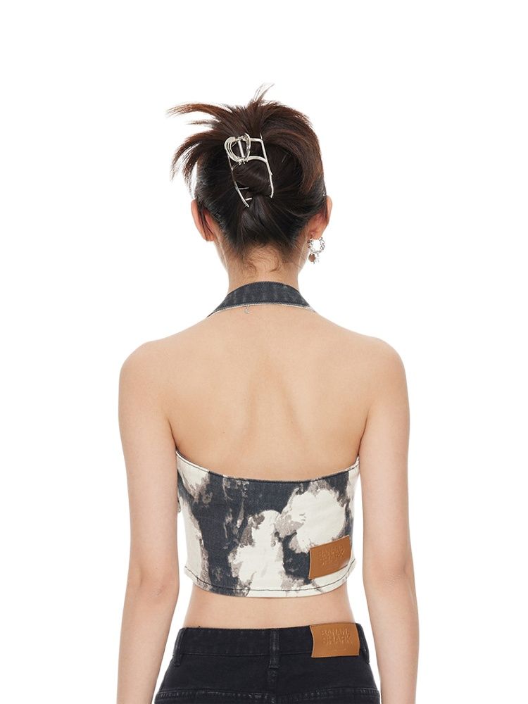 Inivia Retro Y2K Necks Suspenders Vests Tops Backless Jeans Blouses 2024 Summer Fashion