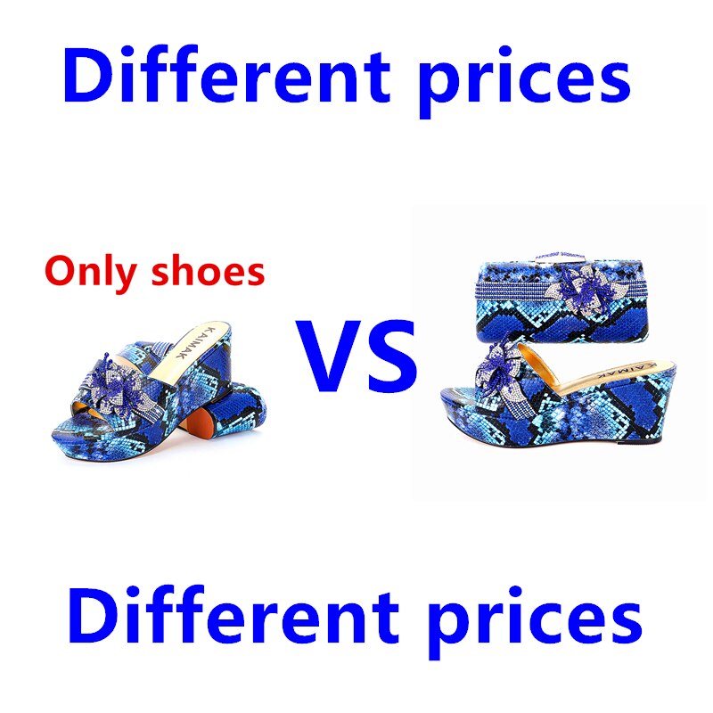 Italian Design Shoe Bag Set Women Summer Thick Bottom -Suitable for Wedding Party Size 37 to Size 44