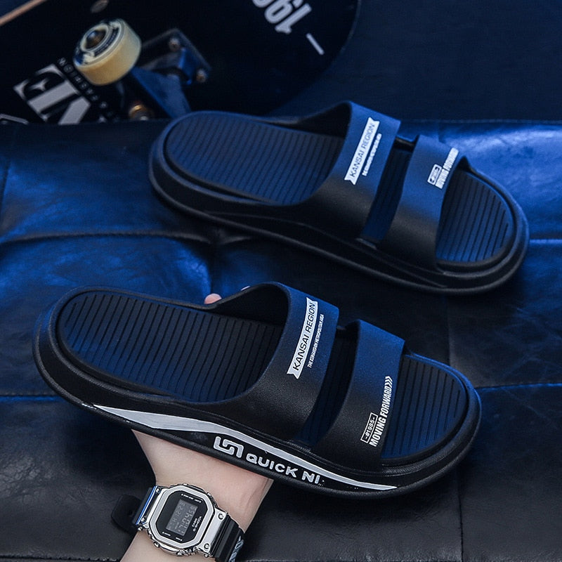 JOYWILL Summer Men&#39;s Slippers EVA Soft Bottom Non-slip Slippers Fashion Lightweight Outdoor Beach Flip Flops Shoes For Men 2024 AMAIO