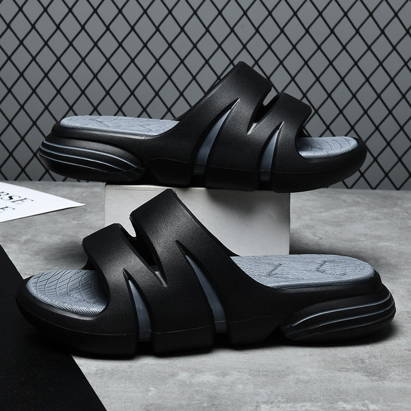 JOYWILL Summer Men&#39;s Slippers EVA Soft Bottom Non-slip Slippers Fashion Lightweight Outdoor Beach Flip Flops Shoes For Men 2024 AMAIO