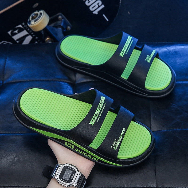 JOYWILL Summer Men&#39;s Slippers EVA Soft Bottom Non-slip Slippers Fashion Lightweight Outdoor Beach Flip Flops Shoes For Men 2024 AMAIO