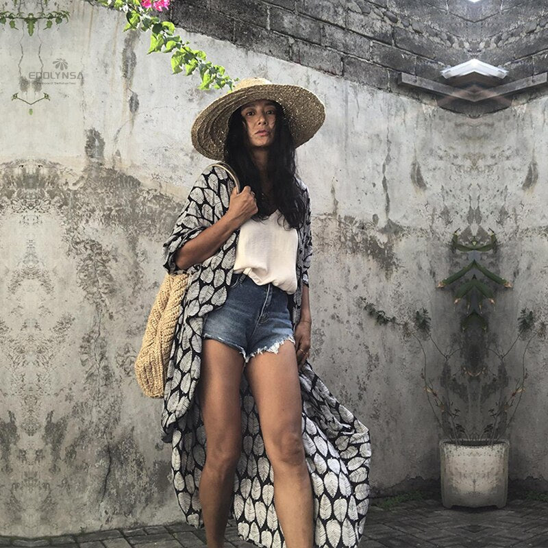 Kaftan Beach Tunic Beach Cover up Saida de Praia Swimsuit