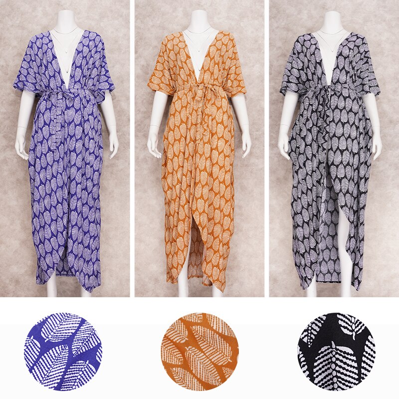Kaftan Beach Tunic Beach Cover up Saida de Praia Swimsuit