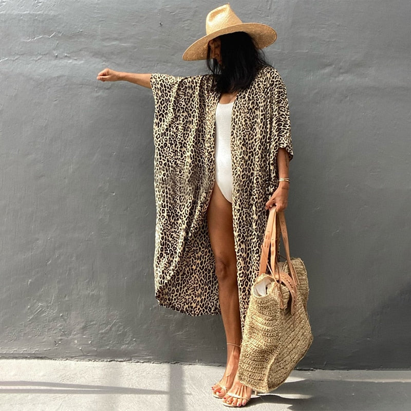 Kaftan Beach Tunic Beach Cover up Saida de Praia Swimsuit Q1225-9 One Size