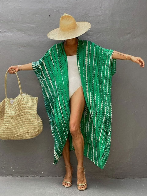 Kaftan Beach Tunic Beach Cover up Saida de Praia Swimsuit Women Bikini cover up Pareo Sarong Beachwear Q1225-15 One Size